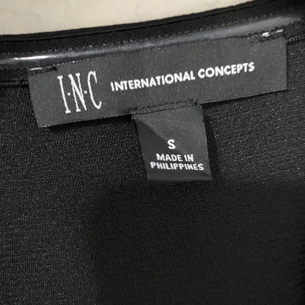 INC Womens Black Halter Jumpsuit Size Small Cowl Neck Wide Leg Stretch Ankle NWT - Picture 5 of 12